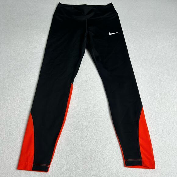 Nike Women's Size M NWT Team One 7/8 Tight Black CW7283 - Picture 4 of 8